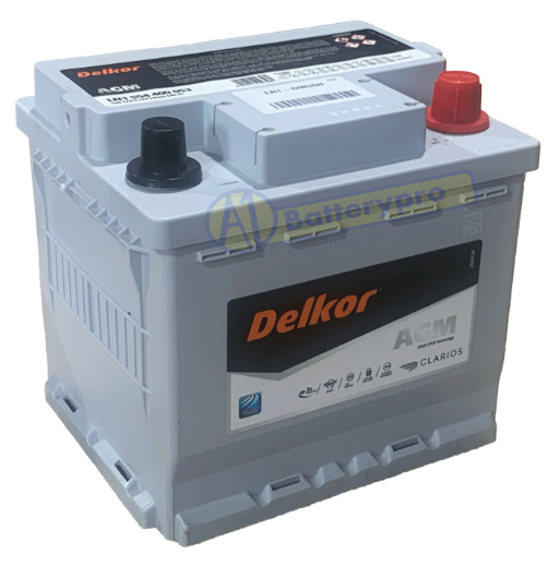 Picture of LN1554400053 - 12VOLT 520CCA 50AH DELKOR HEAVY DUTY AGM STOP START TECHNOLOGY MAINTENANCE FREE BATTERY  - RHP (DIN44H)