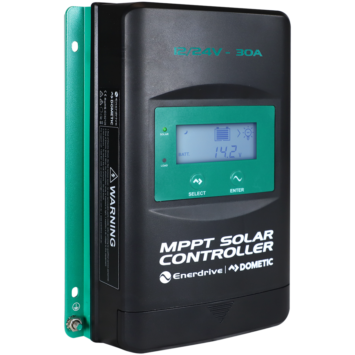 Picture of ENERDRIVE 12/24V 30AH MPPT SOLAR CONTROLLER W/ DISPLAY