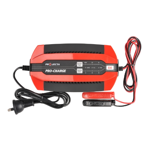 Picture of 12V 8A 6 STAGE FULLY AUTOMATIC PROJECTA PRO-CHARGE BATTERY CHARGER