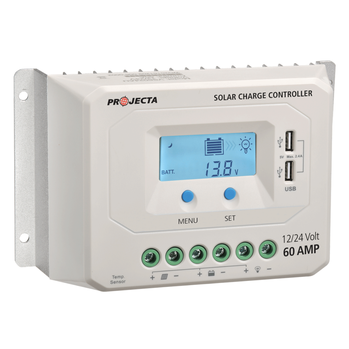 Picture of PROJECTA 60AMP 12/24V 4 STAGE AUTOMATIC SOLAR CHARGE CONTROLLER
