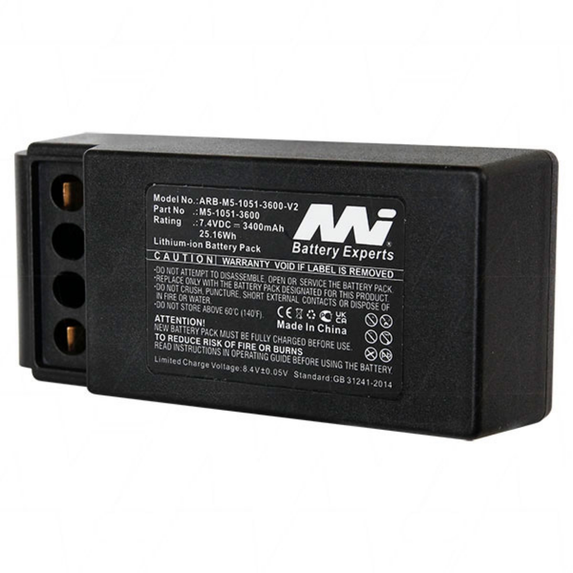 Picture of ARB-M5-1051-3600-V2 CRANE REMOTE BATTERY 7.4V 3.4AH 25.2Wh LITHIUM ION - SUITS MC-3-5