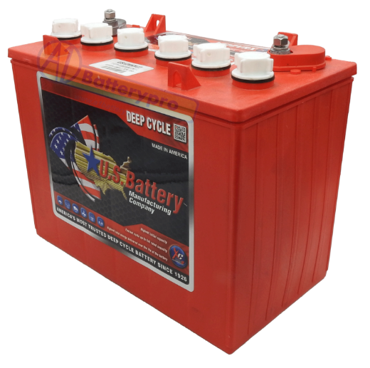 Picture of T1275 EQUIVALENT (CENTRE CAPS) 12VOLT 155AH DEEP CYCLE US BATTERY - USA MADE