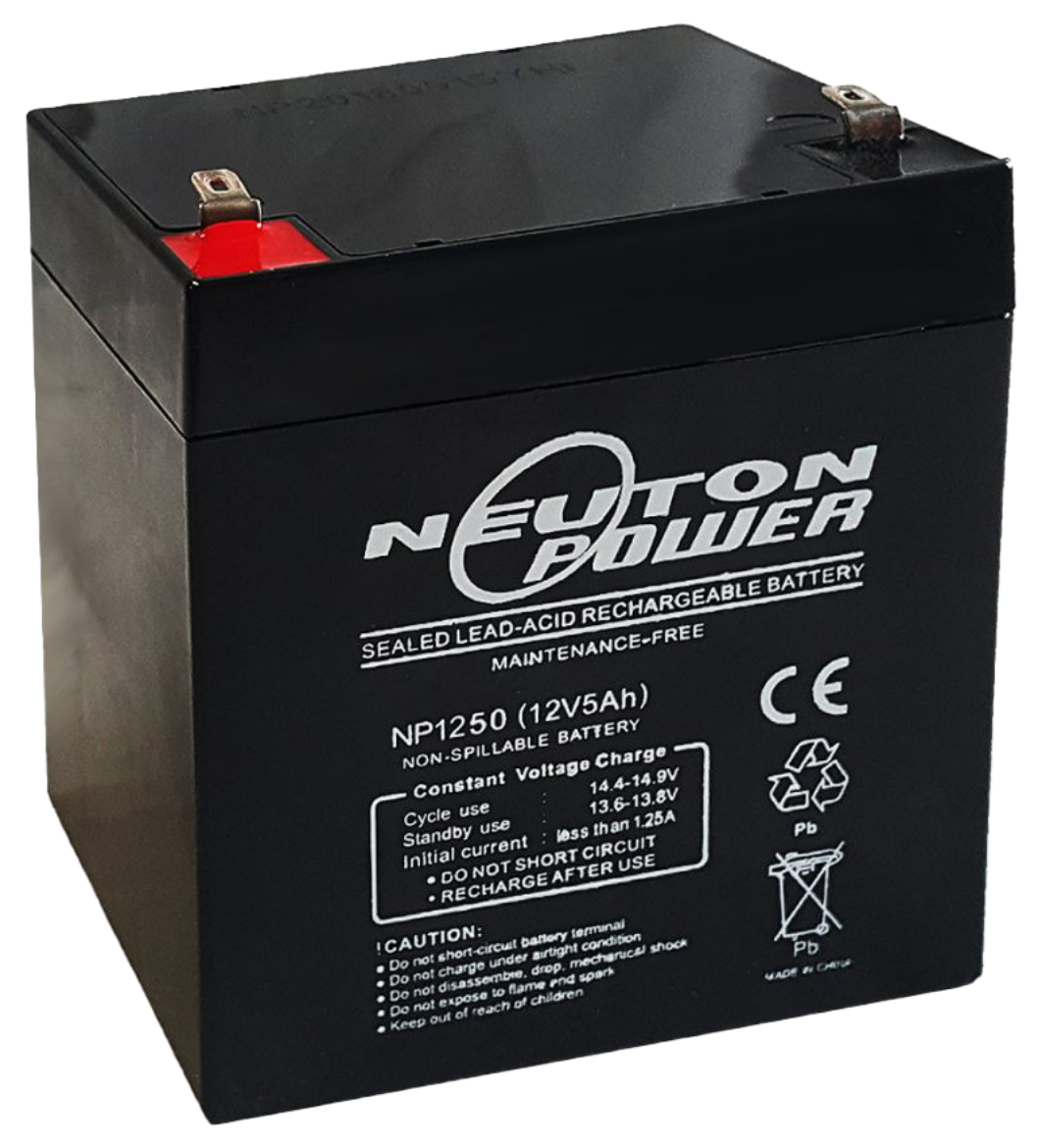Picture of NP1250 - 12VOLT 5AH NEUTON POWER SLA UPS/STANDBY BATTERY - F1 TERMINALS