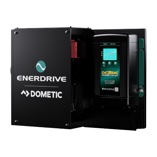 Picture of ENERDRIVE LEFT MOUNT EXPLORER 01 SYSTEM - 40A DC-DC CHARGER & EPRO+ MONITOR