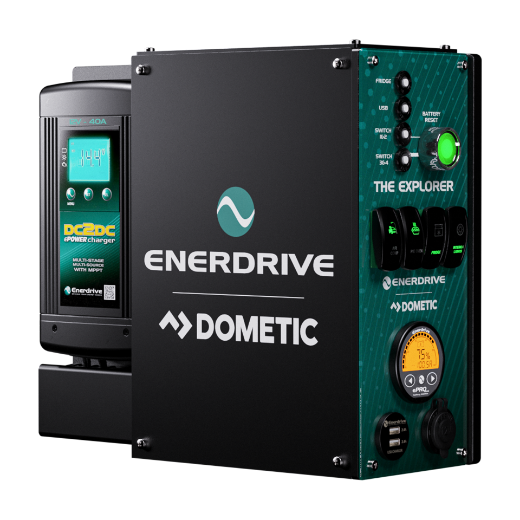 Picture of ENERDRIVE RIGHT MOUNT EXPLORER 01 SYSTEM - 40A DC-DC CHARGER & EPRO+ MONITOR