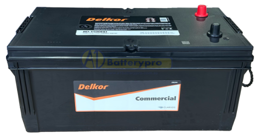 Picture of 8D-1500 - 12VOLT 1500CCA 210AH DELKOR EXTRA HEAVY COMMERCIAL DUTY MAINTENANCE FREE BATTERY - RHP