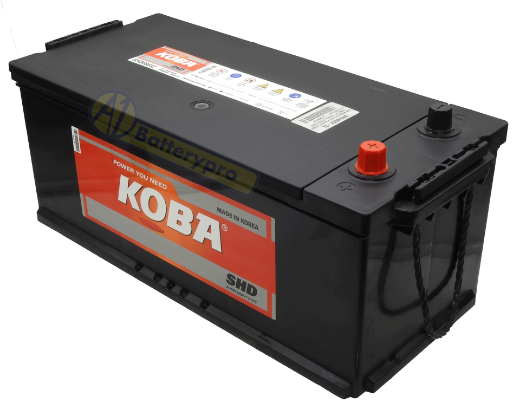 Picture of N150R - KOBA 12VOLT 1000CCA EXTRA HEAVY DUTY BATTERY - SIDE LEDGES - LHP