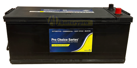 Picture of EURO150 - 12VOLT 1100CCA 180AH PRO CHOICE SERIES MAINTENANCE FREE CALCIUM BATTERY - HAS SIDE LEDGES - LHP