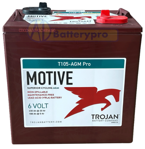 Picture of 6V 225AH TROJAN DEEP CYCLE BATTERY - AGM version