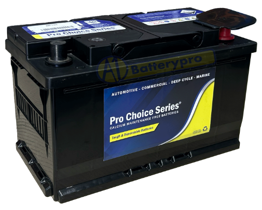 Picture of MF77H - 12VOLT 730CCA PRO CHOICE SERIES CALCIUM MAINTENANCE FREE BATTERY (DIN77H) - RHP