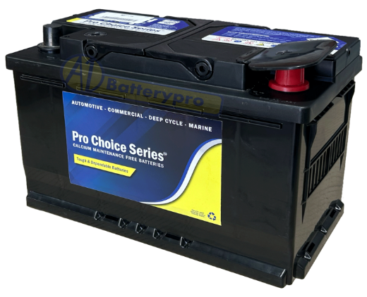 Picture of MF77H - 12VOLT 730CCA PRO CHOICE SERIES CALCIUM MAINTENANCE FREE BATTERY (DIN77H) - RHP