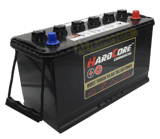 Picture of N100L EXTRA HD 950CCA 115AH HARDCORE COMMERCIAL BATTERY WITH FULL-LENGTH BOTTOM HOLD-DOWN LEDGES