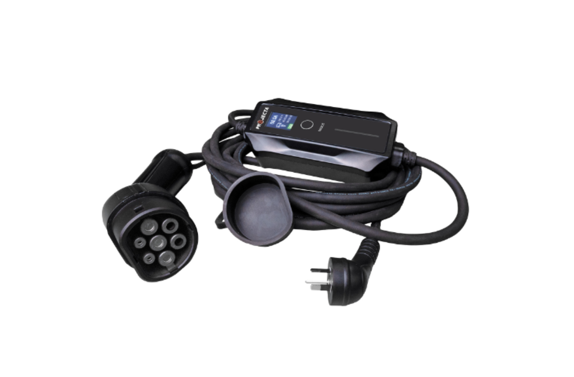 Picture of PORTABLE EV CHARGER - 2.4KW 10A ELECTRIC VEHICLE CHARGER WITH STORAGE CASE - SUITS TYPE 2 EV'S