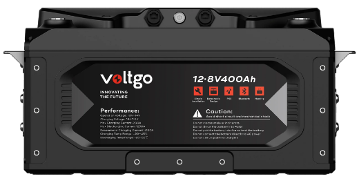 Picture of 12.8V 400AH 5120WH LIFEPO4 IP65 RATED VOLTGO BATTERY WITH BLUETOOTH/CAN/RS485 COMMUNICATIONS SUPPORT AND SCALABILITY UP TO 81.92KWH SYSTEMS