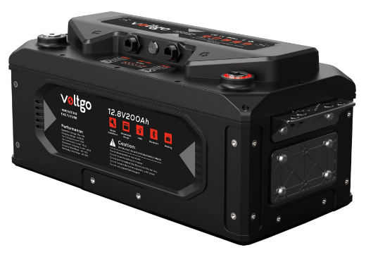 Picture of 12.8V 200AH 2560WH LIFEPO4 IP65 RATED VOLTGO BATTERY WITH BLUETOOTH/CAN/RS485 COMMUNICATIONS SUPPORT AND SCALABILITY UP TO 40.96KWH SYSTEMS