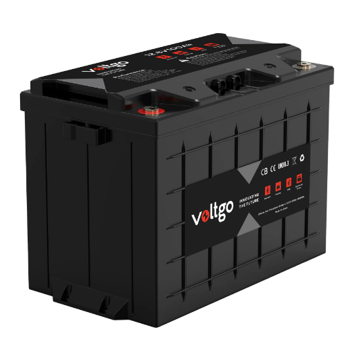 Picture of 12.8V 100AH 1280WH LIFEPO4 IP65 RATED VOLTGO BATTERY WITH BLUETOOTH AND SCALABILITY UP TO 5.12KWH SYSTEMS