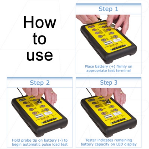 Picture of BATTERY TESTER FOR PRIMARY & RECHARGEABLE BATTERIES