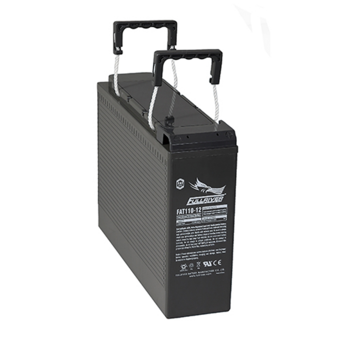 Picture of FAT110-12 - 12VOLT 110AH FULLRIVER SLIMLINE AGM BATTERY - FRONT ENTRY TERMINALS