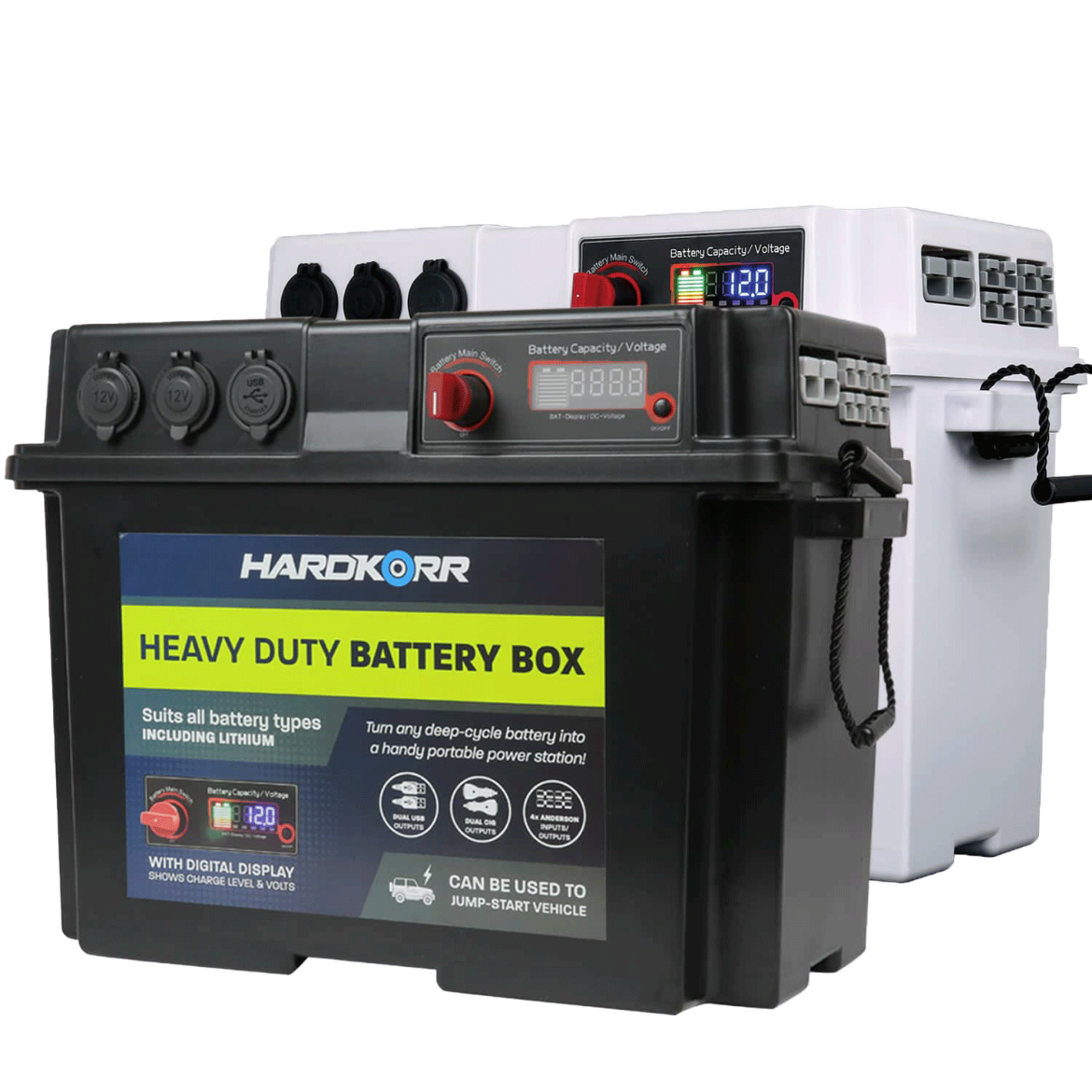 Picture of HARDKORR HEAVY DUTY POWERED BATTERY BOX - BLACK