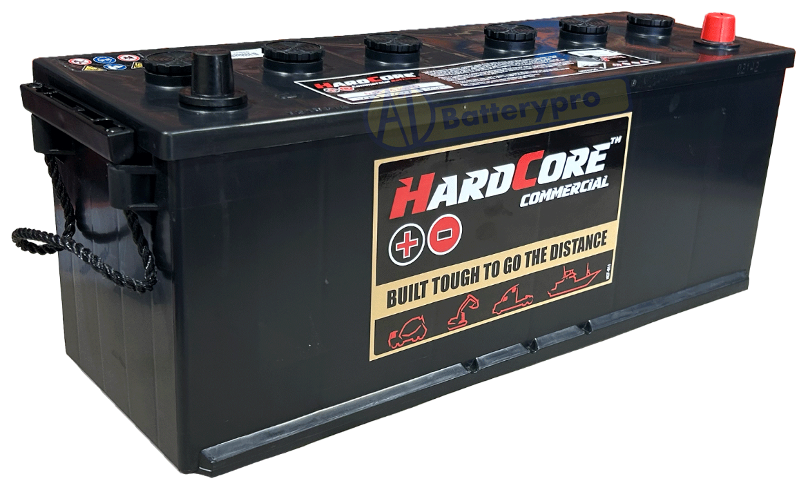 Picture of 12V 950CCA 143AH HARDCORE LOW MAINTENANCE COMMERCIAL TRACTOR BATTERY - RHP (WITH BOTTOM HOLD DOWN LEDGES)