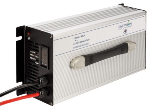 Picture of 12V 60AH AC-DC LIFEPO4 AMPTRON BATTERY CHARGER - INCLUDES "WAKEUP"FEATURE