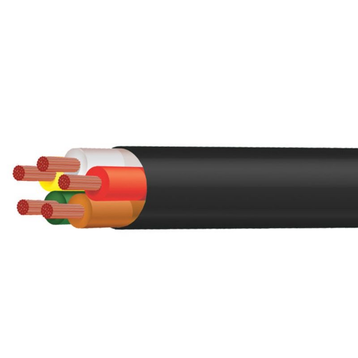 Picture of TYCAB 3MM 5 CORE TRAILER CABLE 10A BLACK SHEATH - 30M ROLL