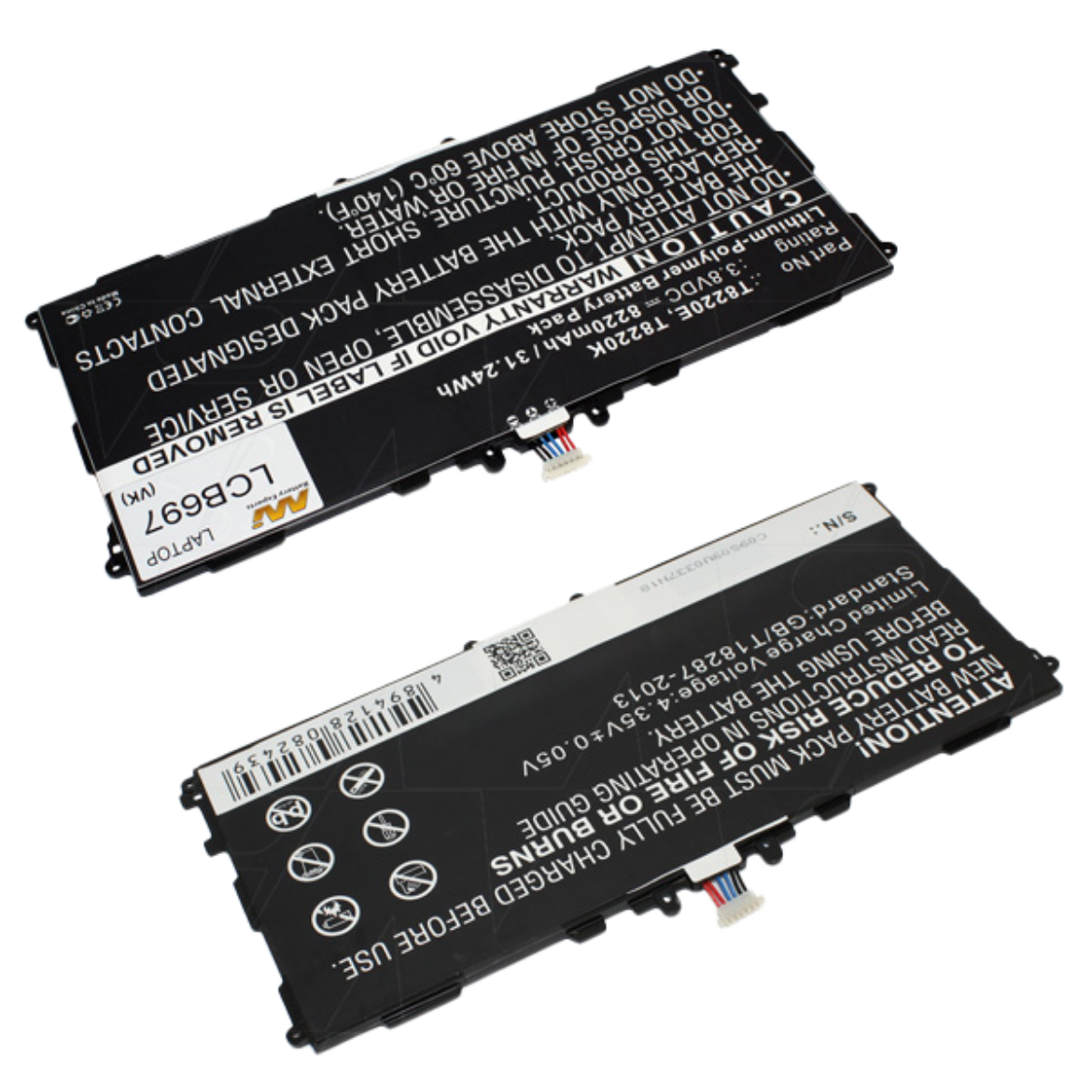 Picture of 3.8V 6.6AH LITHIUM ION POLYMER LAPTOP BATTERY SUITABLE FOR SAMSUNG GALAXY NOTE 10.1 2014, GALAXY TABPRO 10.1