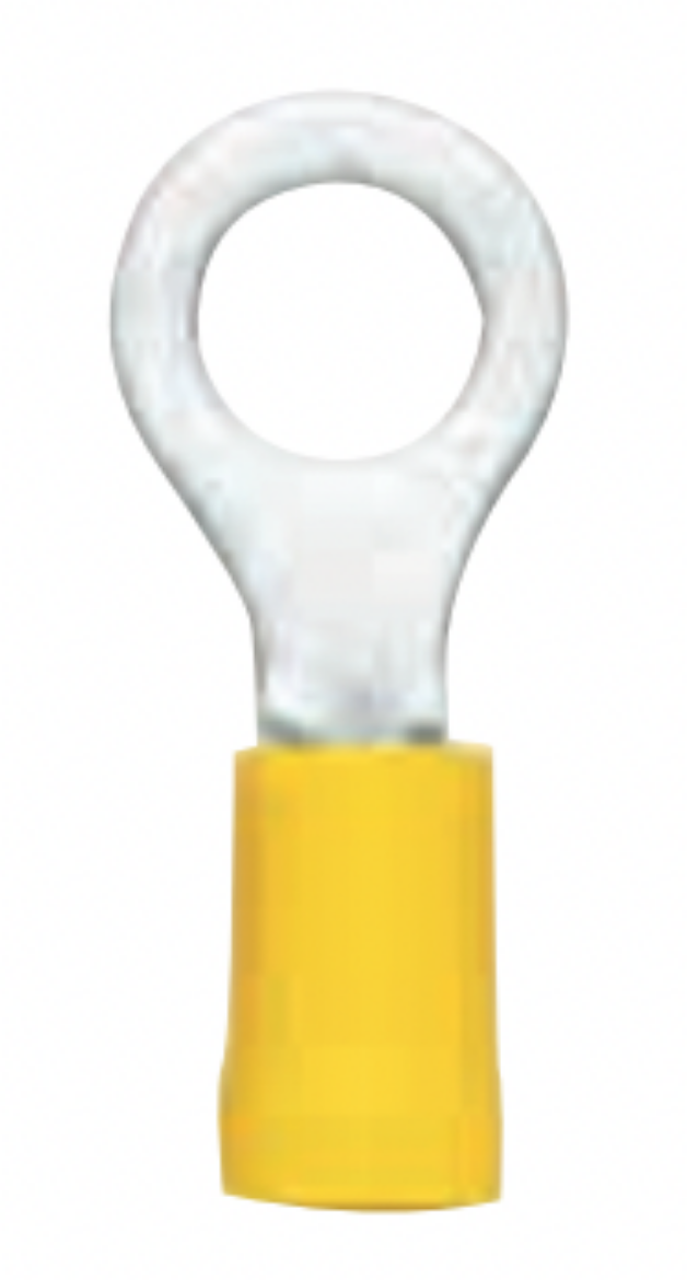 Picture of PRE-INSULATED RING TERMINAL 8MM YELLOW - 50 PACK