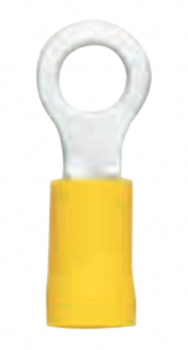 Picture of PRE-INSULATED RING TERMINAL 6MM YELLOW - 100 PACK