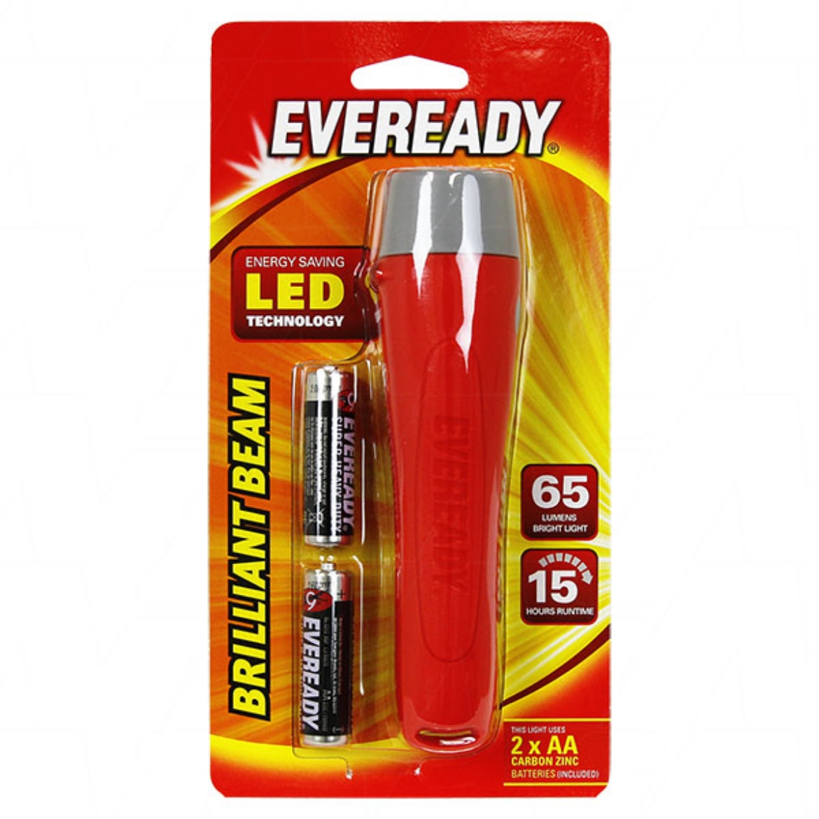 Picture of VAL2AA EVEREADY 2AA LED Brilliant beam flashlight with 2 x AA batteries