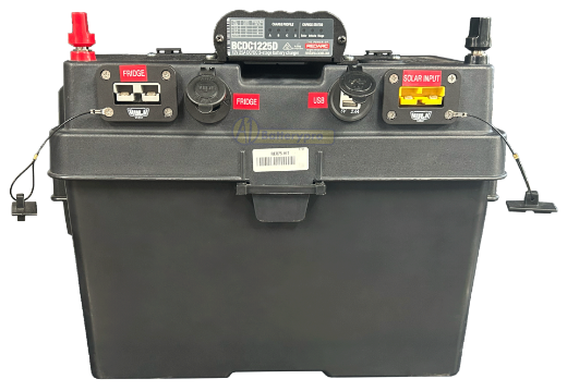 Picture of PREMADE BATTERY BOX, INCLUDES 25 AMP REDARC DC-DC CHARGER, FLUSH MOUNT ANDERSON PLUGS, ACCESSORY SOCKET  - BATTERY NOT INCLUDED