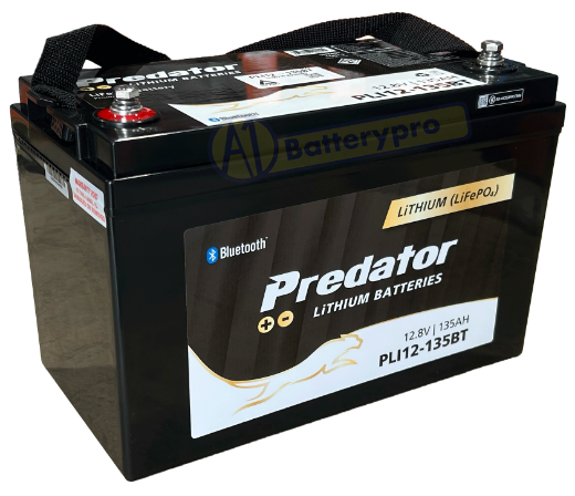 Picture of 12VOLT 135AH LIFEPO4 PREDATOR BATTERY - 100A BMS OUTPUT & INPUT --- WITH M8 STUD FOR BATTERY CONNECTION