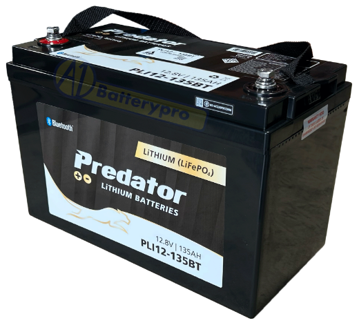 Picture of 12VOLT 135AH LIFEPO4 PREDATOR BATTERY - 100A BMS OUTPUT & INPUT --- WITH M8 STUD FOR BATTERY CONNECTION