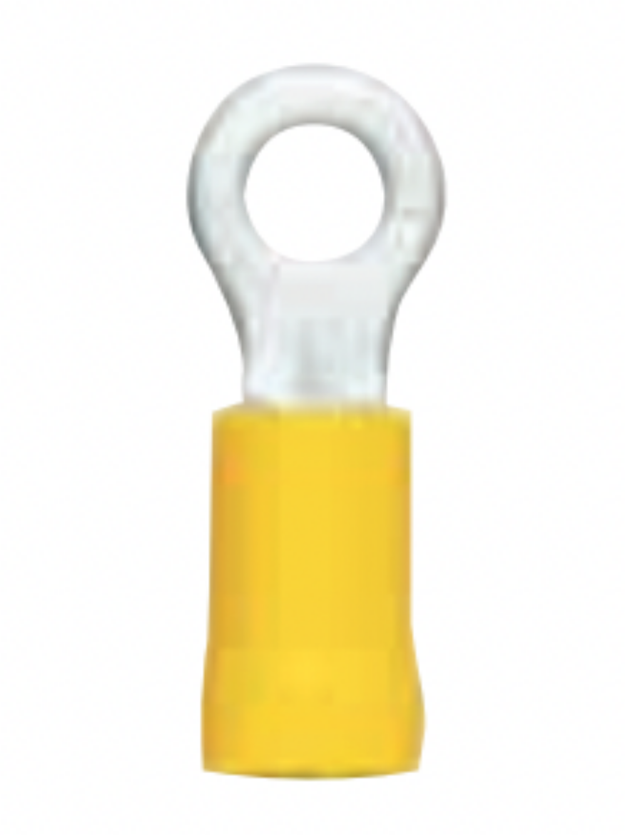 Picture of PRE-INSULATED RING TERMINAL 5MM YELLOW - 100 PACK