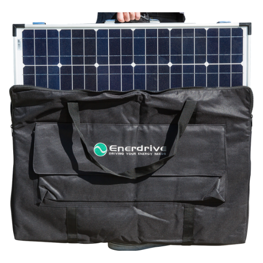 Picture of ENERDRIVE 12V 160W 8.84A MONOCRYSTALLINE SOLAR MODULE SUITCASE KIT