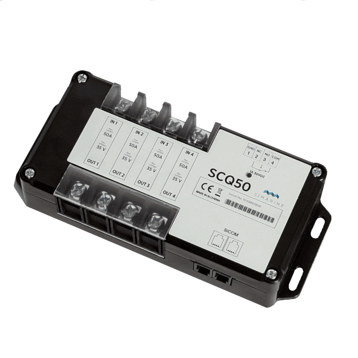 Picture of SIMARINE QUADRO SHUNT MODULE - 4 X 50A INPUT CURRENT & 1 X RELAY OUTPUT 1A