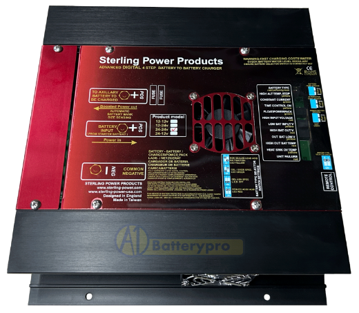 Picture of STERLING PRO 24V - 24V 50AH - 4 STAGE CHARGING - CAN CHARGE FLOODED, AGM, GEL & LITHIUM - ACTIVATES AT 13.30V AND DEACTIVATES AT 13V - 2 YEAR WARRANTY - IP31